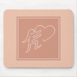 LOVE (PEACH) MOUSE MAT