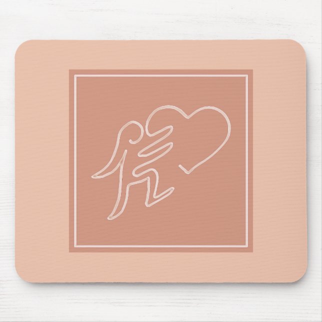 LOVE (PEACH) MOUSE MAT (Front)