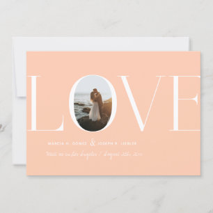 Love Peach Photo Save The Date