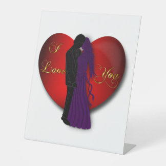 love pedestal sign