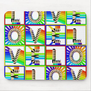 LOVE PENCILS MOUSE MAT