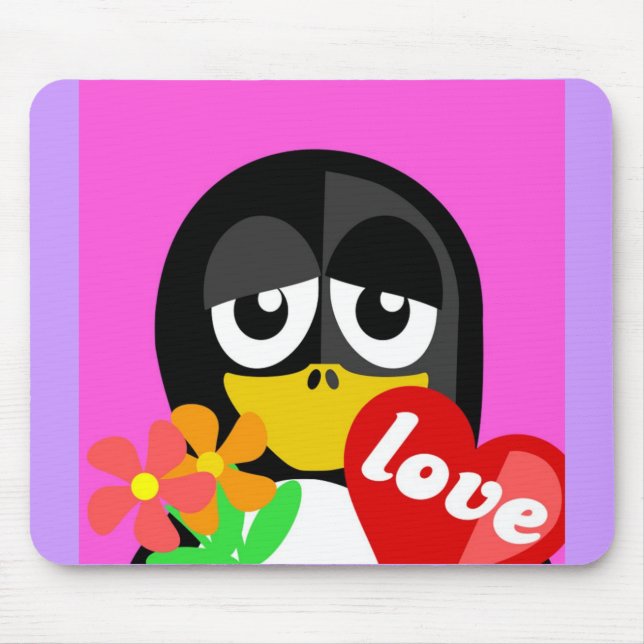 LOVE PENGUIN MOUSE MAT (Front)