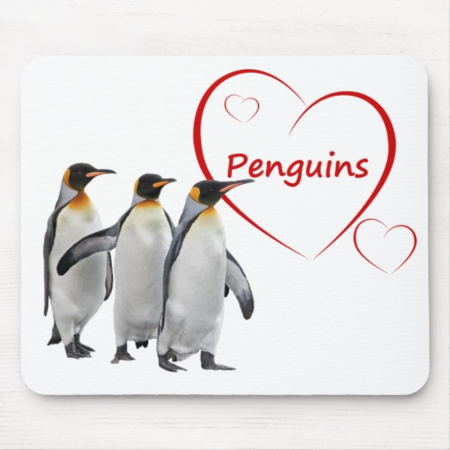 Love Penguins Mousemat (Front)