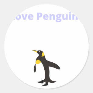 Love Penguins - Penguin Classic Round Sticker