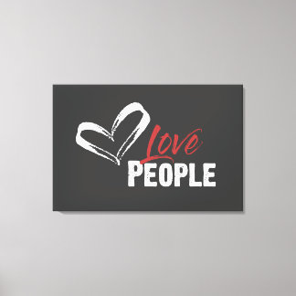 Love People Wrapped Canvas