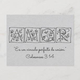 Love Perfect Bond of Union~Scripture~Save the Date Announcement Postcard