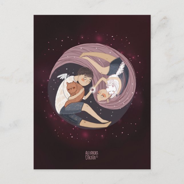 LOVE perfect couple Valentine's Day Holiday Postcard (Front)