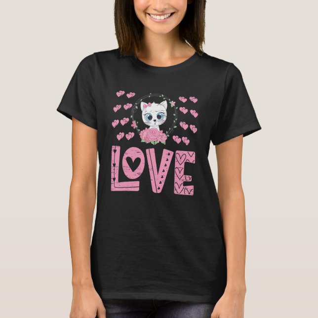 Love Persian Cat Cat  Cat Owner Kitten T-Shirt (Front)