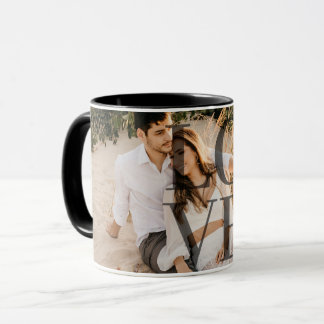 "LOVE" personalised Full photo layout Mug