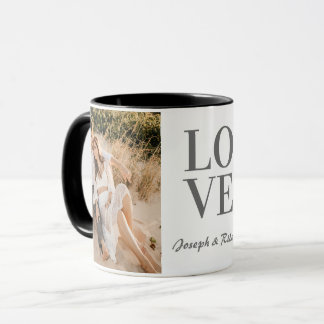 "LOVE" personalised Full photo layout & name Mug