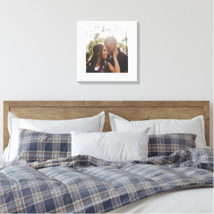 Love Personalised Photo and Text Typography Canvas Print