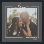 Love Personalised Photo and Text Typography Faux Canvas Print<br><div class="desc">Love themed Personalised Photo and Text Typography wall art -  Faux Wrapped Canvas Print from Ricaso - add your own photograph and text to this great faux canvas</div>