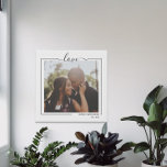 Love Personalised Photo and Text Typography Faux Canvas Print<br><div class="desc">Love themed Personalised Photo and Text Typography wall art -  Faux Wrapped Canvas Print from Ricaso - add your own photograph and text to this great faux canvas</div>