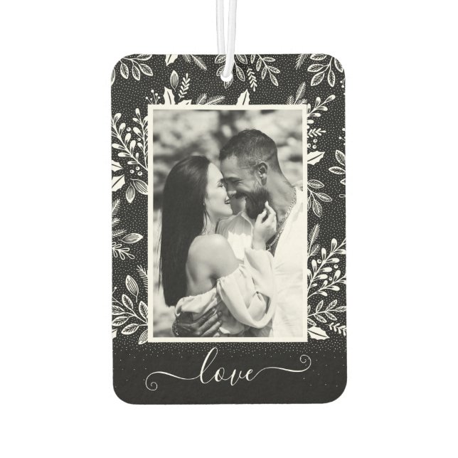 LOVE Personalised Photo Car Air Freshener (Back)