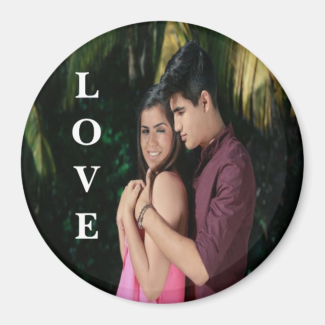 Love Personalised Photo Magnet (Front)