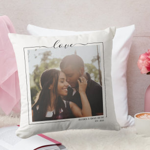 Love Personalized Photo And Text Cushion