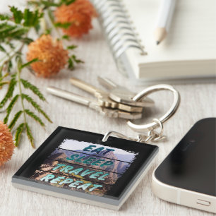 Love Peru - Eat Sleep Travel Repeat Key Ring