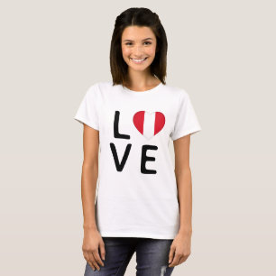 Love - Peru Flag T-Shirt
