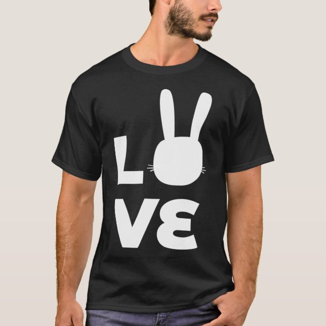 Love Pet Bunny Rabbit Easter Retro Gift T-Shirt (Front)