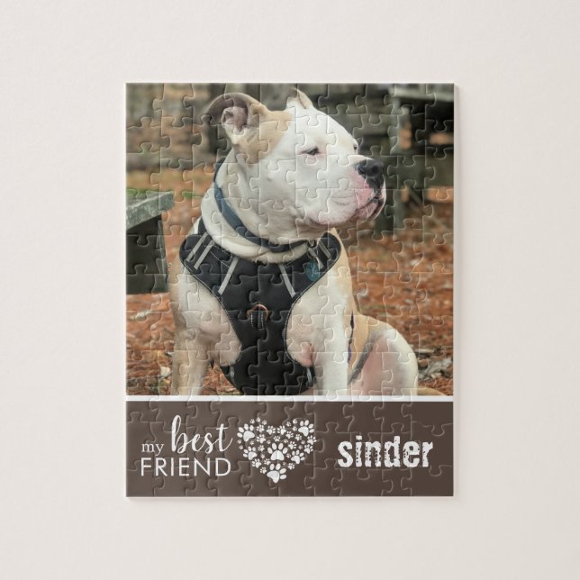 Love Pet Dog Photo Personalised Jigsaw Puzzle (Vertical)