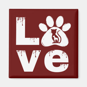 LOVE PET PAW ANIMAL GIFT MAGNET