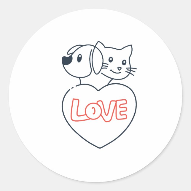 love pets stickers (Front)