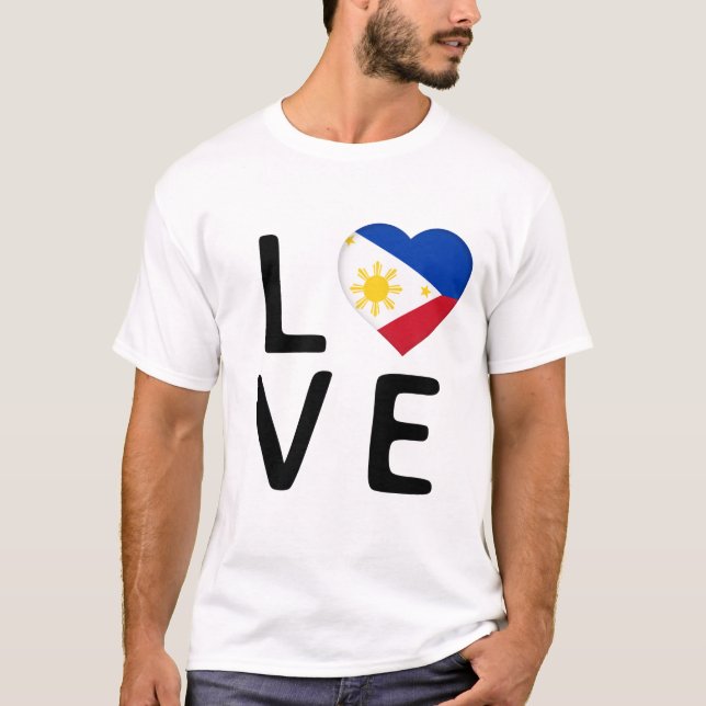 Love - Philippines Flag T-Shirt (Front)