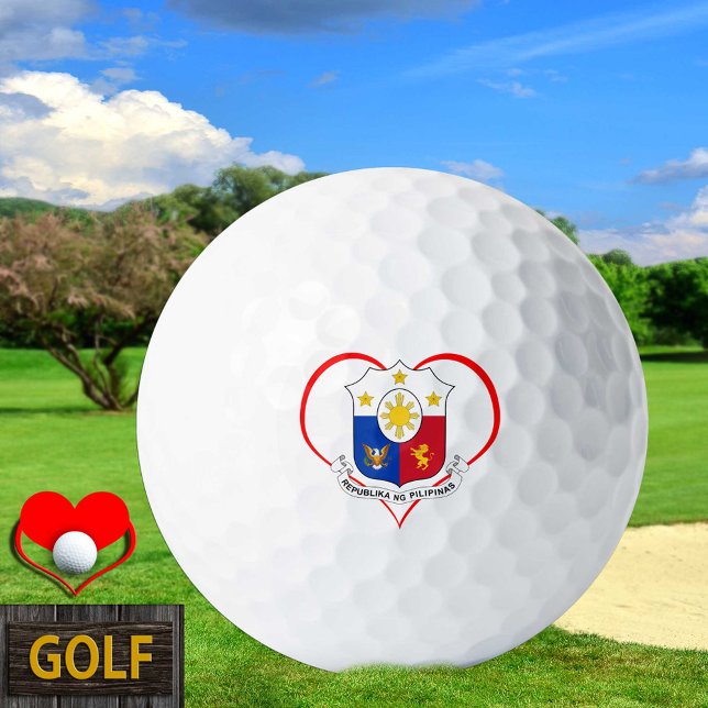 Love Philippines Golf Balls, Philippine flag Heart Balls (Creator Uploaded)