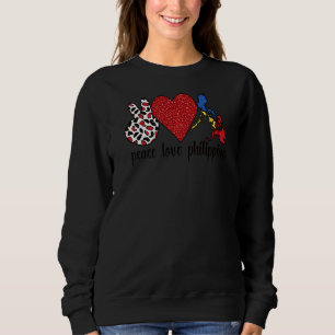 Love Philippines Proud Filipino Flag Filipino Root Sweatshirt