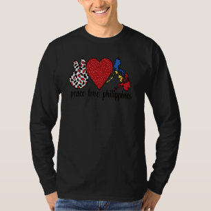 Love Philippines Proud Filipino Flag Filipino Root T-Shirt