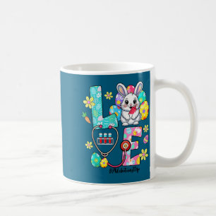 Love phlebotomist life bunny stethoscope easter coffee mug
