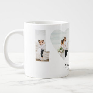 Love Photo Collage 4 Photos Anniversary Gift Large Coffee Mug