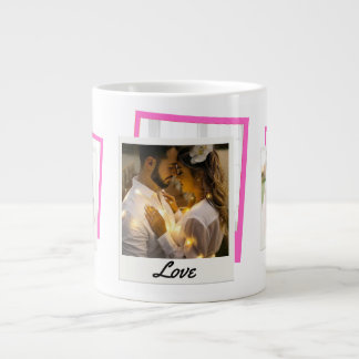 "Love"photo Collage  Large Coffee Mug