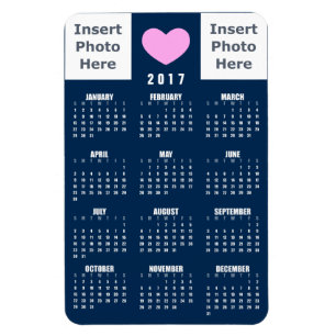 Love Photo Collage Template - 2017 Calendar Magnet