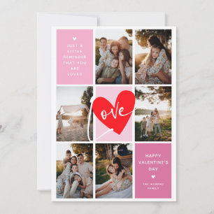 Love Photo Grid Valentine's  Holiday Card