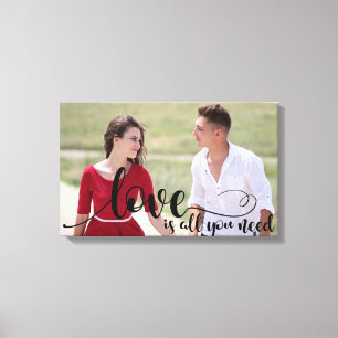 Love Photo Overlay Create your own Custom Photo Canvas Print