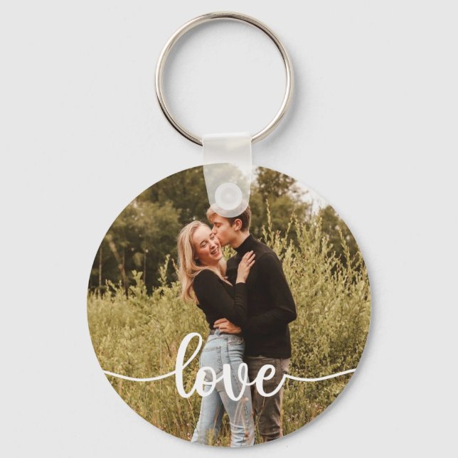 Love Photo Simple  Keychain (Front)