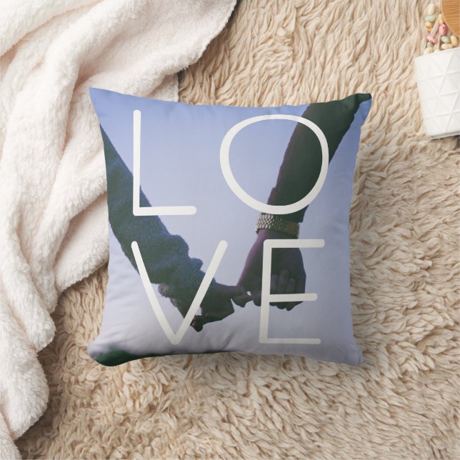 Love Photo Template Personalised Couples Cushion (Blanket)