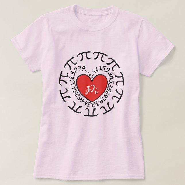 Love Pi 3.14 - Pi Day T-Shirt (Design Front)