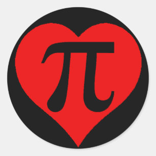 Love Pi Classic Round Sticker
