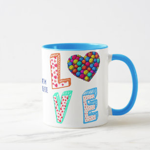 Love Pickleball Cute Pickleballe Valentine Day Mug