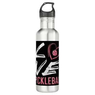 Love Pickleball Heart Pickle Ball Women Girls Kids 710 Ml Water Bottle