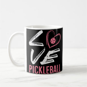 Love Pickleball Heart Pickle Ball Women Girls Kids Coffee Mug