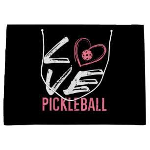 Love Pickleball Heart Pickle Ball Women Girls Kids Large Gift Bag