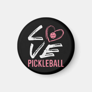 Love Pickleball Heart Pickle Ball Women Girls Kids Magnet