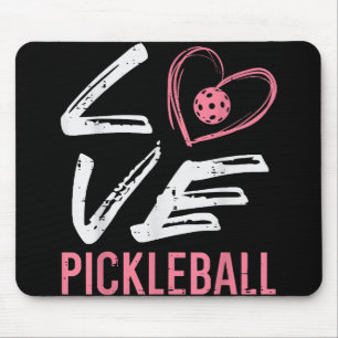 Love Pickleball Heart Pickle Ball Women Girls Kids Mouse Mat