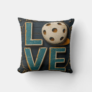 Love Pickleball Rustic Vintage Pickleball Lover Cushion