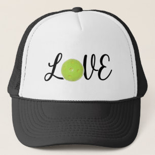 Love pickleball script trucker hat