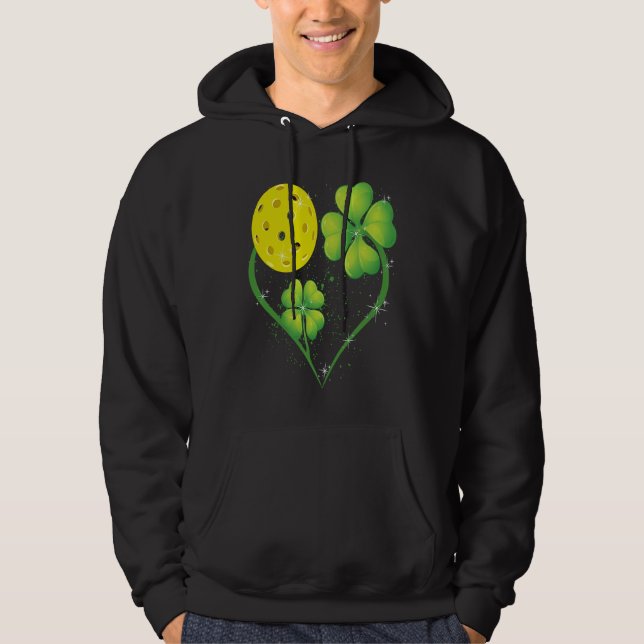 Love Pickleball Shamrock C Saint Patrick's Day Men Hoodie (Front)