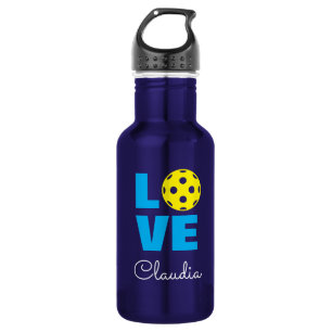 LOVE pickleball water bottle with custom name